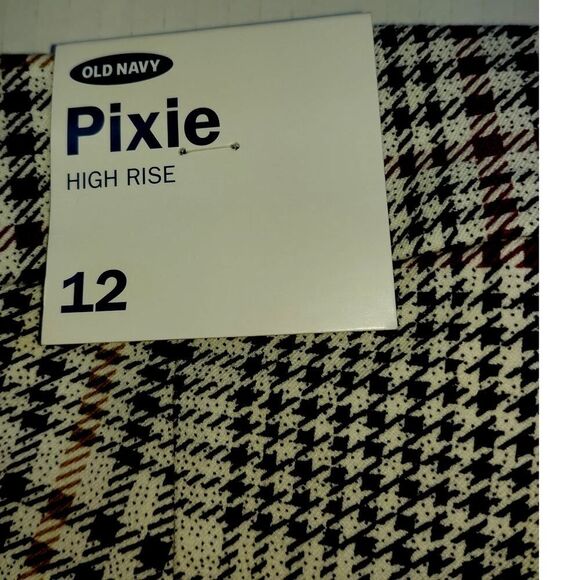 Old Navy Pixie High Rise Checkered Pants - Size 12 NEW w/Tags - Picture 6 of 6